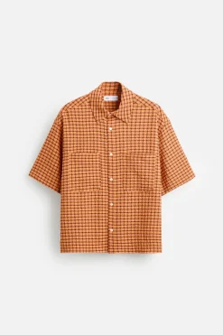 Clearance CAMISA SEERSUCKER CUADROS Hombre Camisas