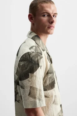 Discount CAMISA SEERSUCKER ESTAMPADO ABSTRACTO Hombre Camisas