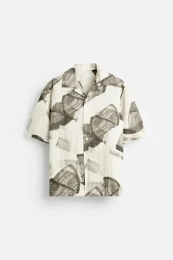 Discount CAMISA SEERSUCKER ESTAMPADO ABSTRACTO Hombre Camisas