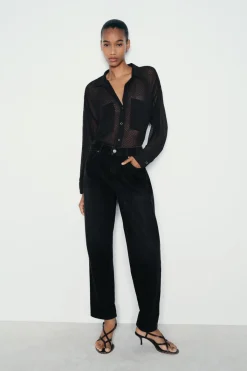 Best CAMISA SEMITRANSPARENTE ESTRUCTURA Mujer Camisas / Blusas