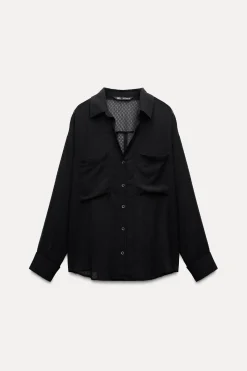 Best CAMISA SEMITRANSPARENTE ESTRUCTURA Mujer Camisas / Blusas