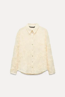 Sale CAMISA SEMITRANSPARENTE ESTRUCTURA LENTEJUELAS Mujer Camisas / Blusas