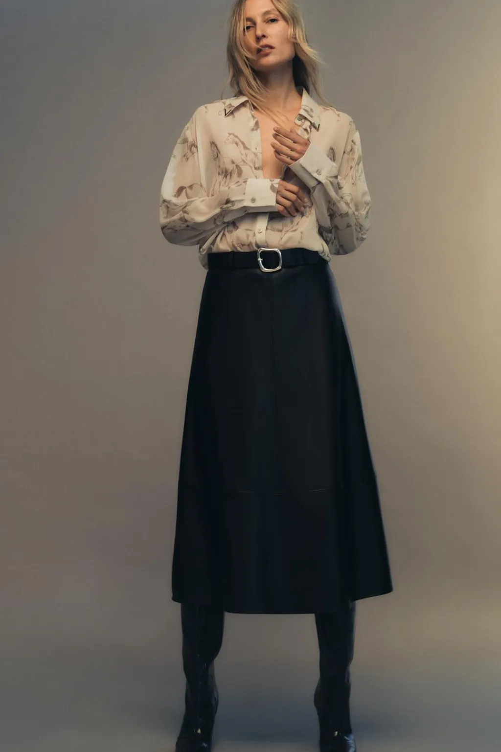 Discount CAMISA SEMITRANSPARENTE ESTAMPADA ANIMALES Mujer Camisas / Blusas