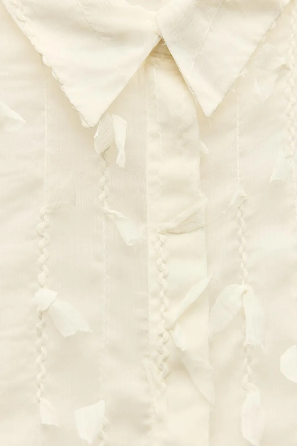 New CAMISA SEMITRANSPARENTE FLECOS Mujer Camisas / Blusas