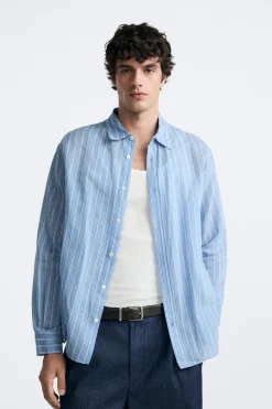 Online CAMISA SEMITRANSPARENTE RAYAS Hombre Camisas