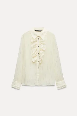 Best CAMISA SEMITRANSPARENTE VOLANTES Mujer Camisas / Blusas