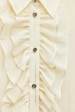 Best CAMISA SEMITRANSPARENTE VOLANTES Mujer Camisas / Blusas