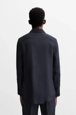 Sale CAMISA SLIM FIT CON LANA Hombre Camisas