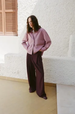 Outlet CAMISA TEJIDO GABARDINA BOLSILLO Mujer Camisas / Blusas