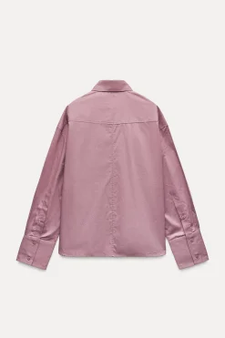 Outlet CAMISA TEJIDO GABARDINA BOLSILLO Mujer Camisas / Blusas