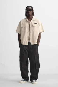 Clearance CAMISA TEXTOS BORDADOS Hombre Camisas