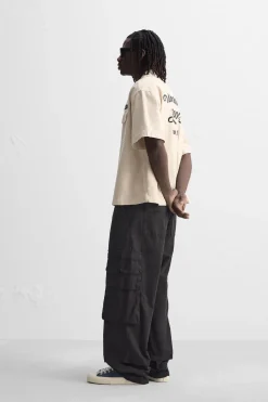 Clearance CAMISA TEXTOS BORDADOS Hombre Camisas