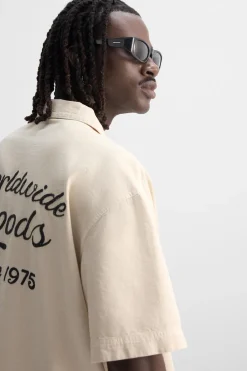 Clearance CAMISA TEXTOS BORDADOS Hombre Camisas