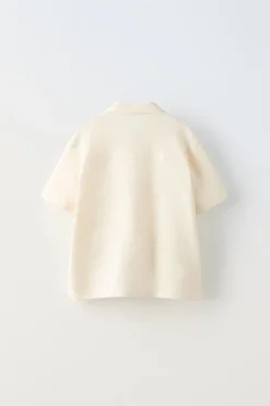 Niños ZARA 6 - 14 Años·Camisas / Sobrecamisas<CAMISA TEXTURA BORDADOS