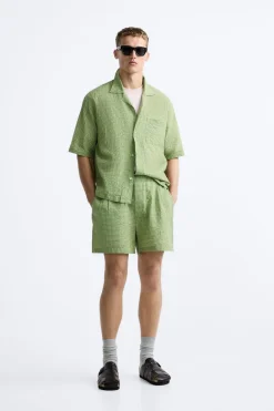 Outlet CAMISA TEXTURA CUADROS Hombre Camisas