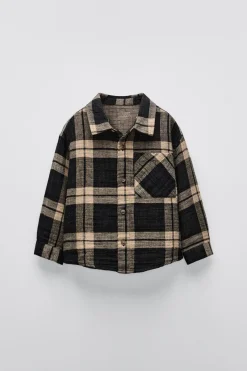 Niños ZARA 1½ - 6 Años·Camisas / Sobrecamisas<CAMISA TEXTURA CUADROS
