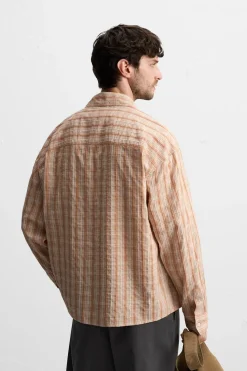 New CAMISA TEXTURA CUADROS Hombre Camisas