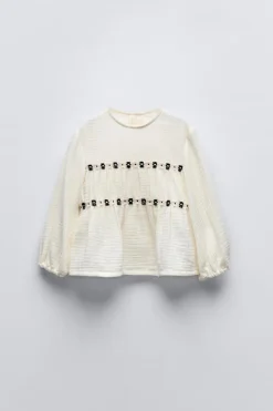 Niños ZARA 1½ - 6 Años·Camisas<CAMISA TEXTURA FLORES