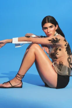 New CAMISA TUL BORDADOS ICONS LIMITED EDITION Mujer Camisas / Blusas