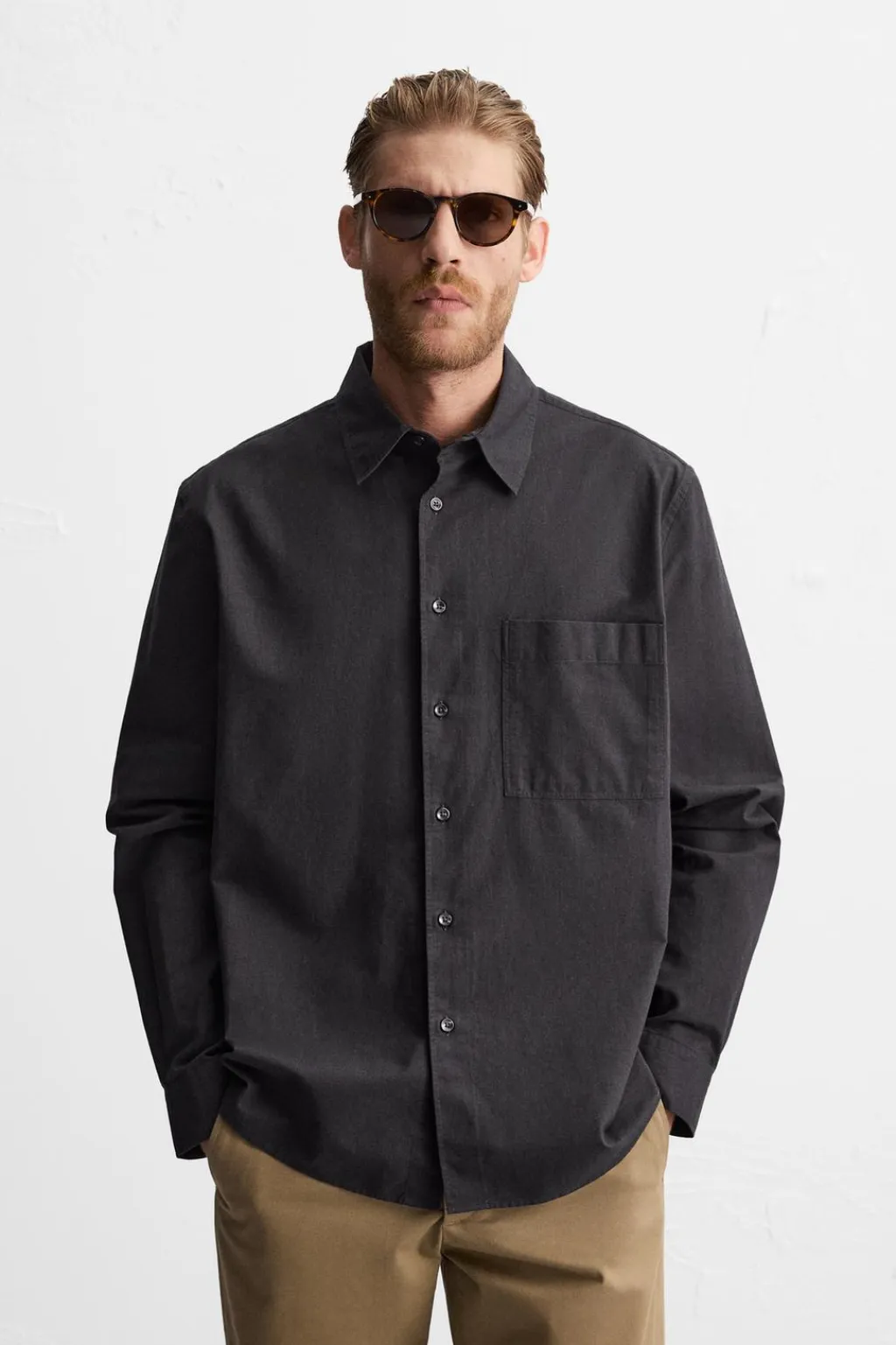 Discount CAMISA TWILL ALGODÓN Hombre Camisas