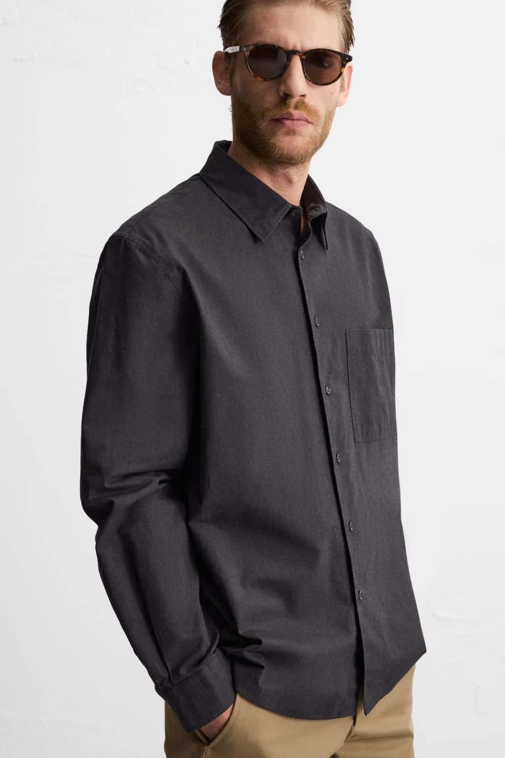 Discount CAMISA TWILL ALGODÓN Hombre Camisas