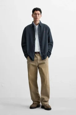 New CAMISA TWILL BORDADO Hombre Camisas