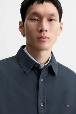 New CAMISA TWILL BORDADO Hombre Camisas