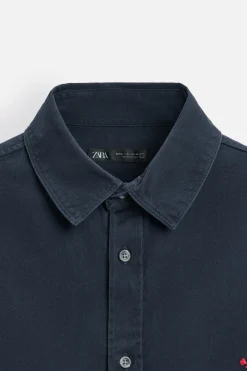 New CAMISA TWILL BORDADO Hombre Camisas