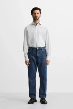 Clearance CAMISA TWILL RAYAS Hombre Camisas