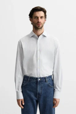 Clearance CAMISA TWILL RAYAS Hombre Camisas