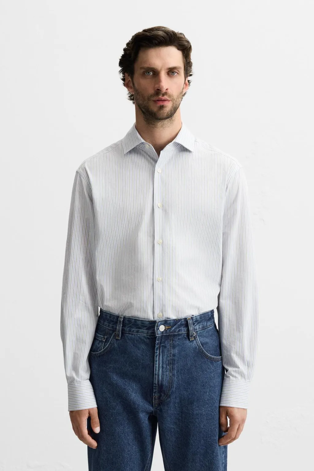 Clearance CAMISA TWILL RAYAS Hombre Camisas