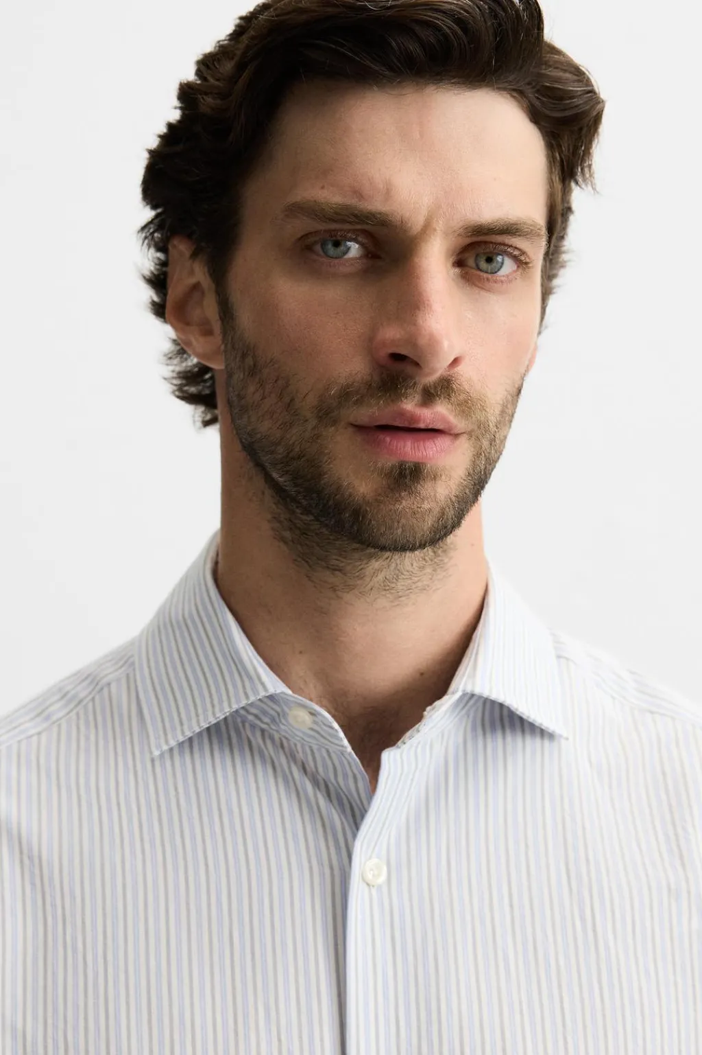 Clearance CAMISA TWILL RAYAS Hombre Camisas