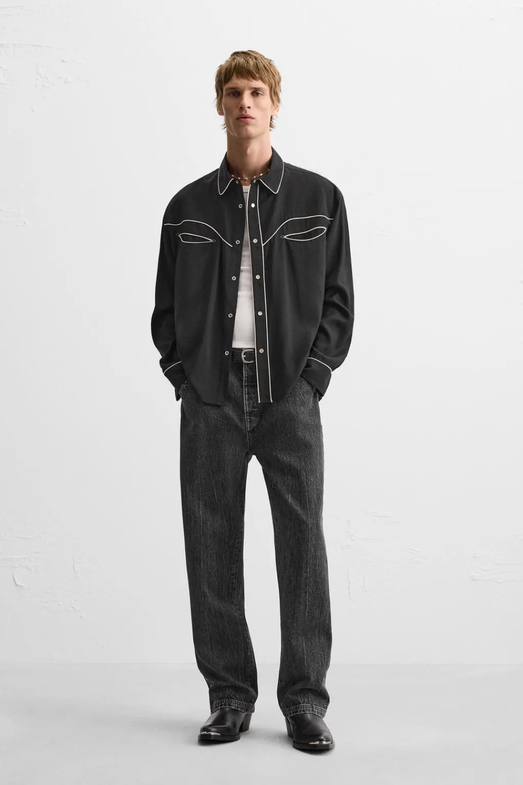 Hot CAMISA VIVOS CONTRASTE Hombre Camisas