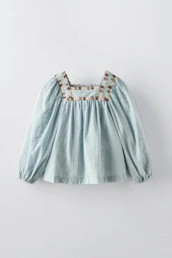 Niños ZARA 1½ - 6 Años·Camisas<CAMISA VIVOS FLORES BORDADAS