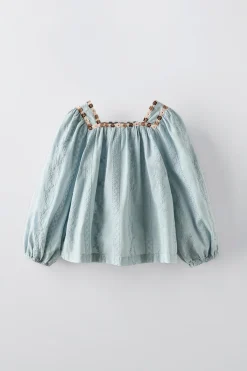 Niños ZARA 1½ - 6 Años·Camisas<CAMISA VIVOS FLORES BORDADAS