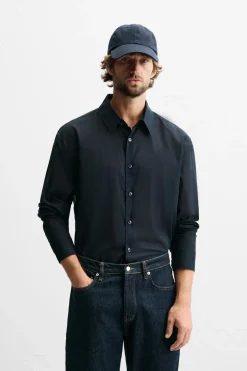Sale CAMISA VOILE SEMITRANSPARENTE Hombre Camisas