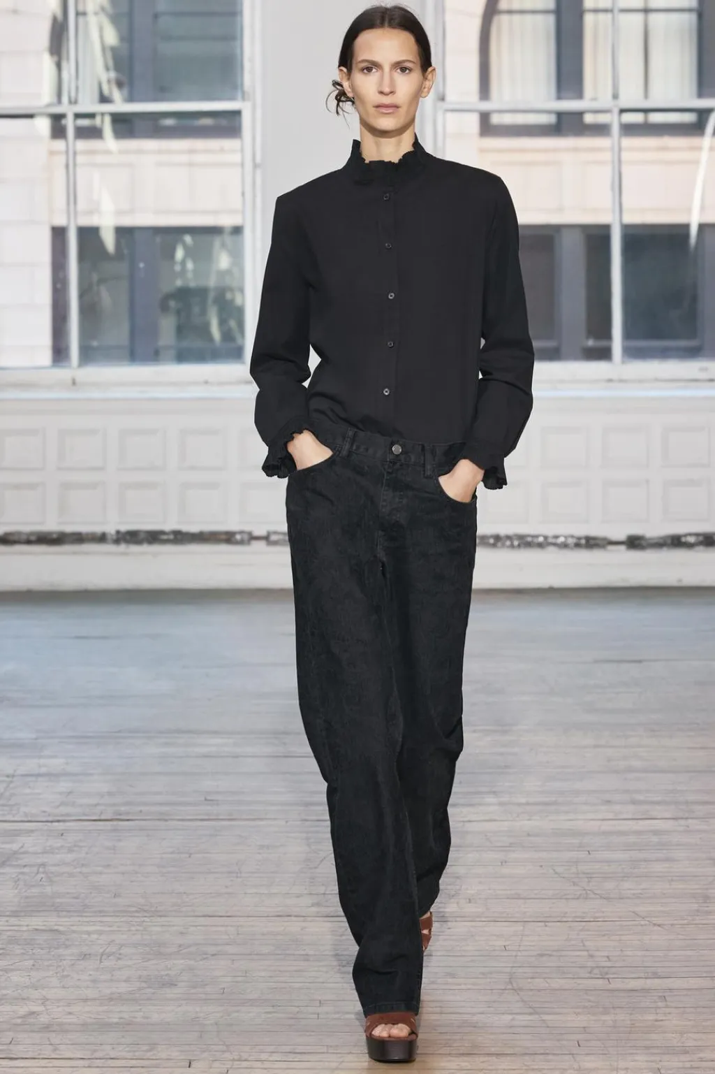 New CAMISA VOLANTE PLISADO ZW COLLECTION Mujer Camisas / Blusas