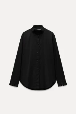 New CAMISA VOLANTE PLISADO ZW COLLECTION Mujer Camisas / Blusas