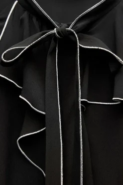 Sale CAMISA VOLANTES CONTRASTE ZW COLLECTION Mujer Camisas / Blusas