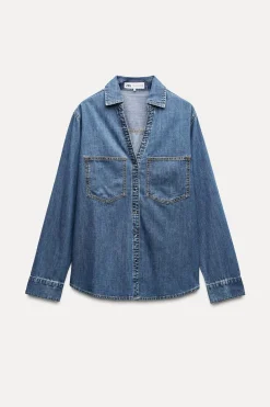Online CAMISA Z1975 DENIM BOLSILLOS PLASTRÓN Mujer Camisas / Blusas