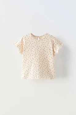 Niños ZARA 6 - 18 Meses·Conjuntos|6 - 18 Meses·Camisetas<CAMISETA TEXTURA FLORES