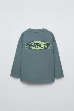 Niños ZARA 6 - 14 Años·Camisetas<CAMISETA ACID WASH ESTAMPADO