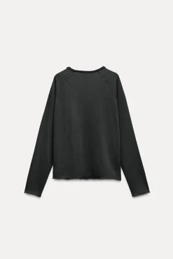 Discount CAMISETA ALGODÓN FLAMÉ EFECTO LAVADO Mujer Camisetas