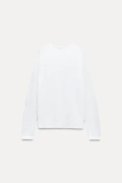 Sale CAMISETA ALGODÓN MANGA LARGA Mujer Camisetas