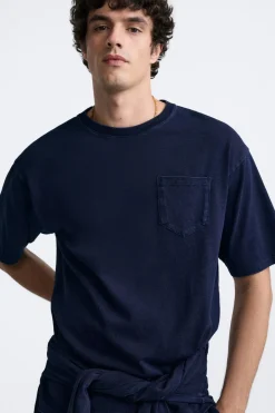 Fashion CAMISETA ALGODÓN ÍNDIGO Hombre Camisetas