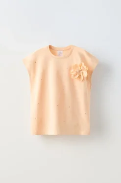 Niños ZARA 6 - 14 Años·Camisetas<CAMISETA APLIQUE BRILLO
