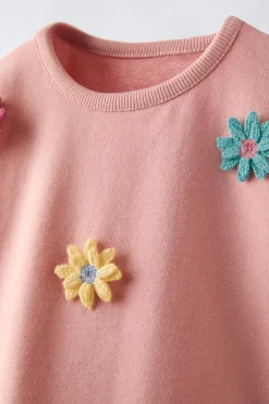 Niños ZARA 1½ - 6 Años·Camisetas|6 - 18 Meses·Camisetas<CAMISETA APLIQUE FLORES