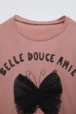 Niños ZARA 1½ - 6 Años·Camisetas|6 - 18 Meses·Camisetas<CAMISETA APLIQUE PLUMETI