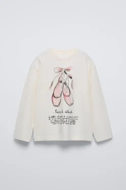 Niños ZARA 6 - 14 Años·Camisetas<CAMISETA BALLET STRASS