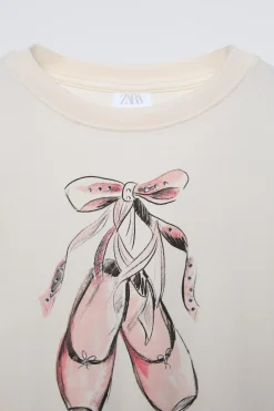 Niños ZARA 6 - 14 Años·Camisetas<CAMISETA BALLET STRASS